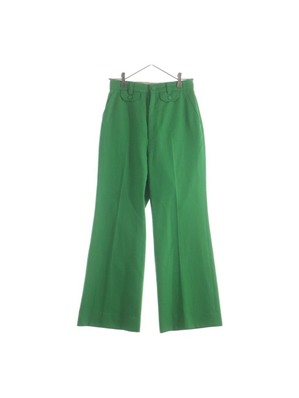 Gucci Resort Collection Wool Blend Flare Trousers Pants Green